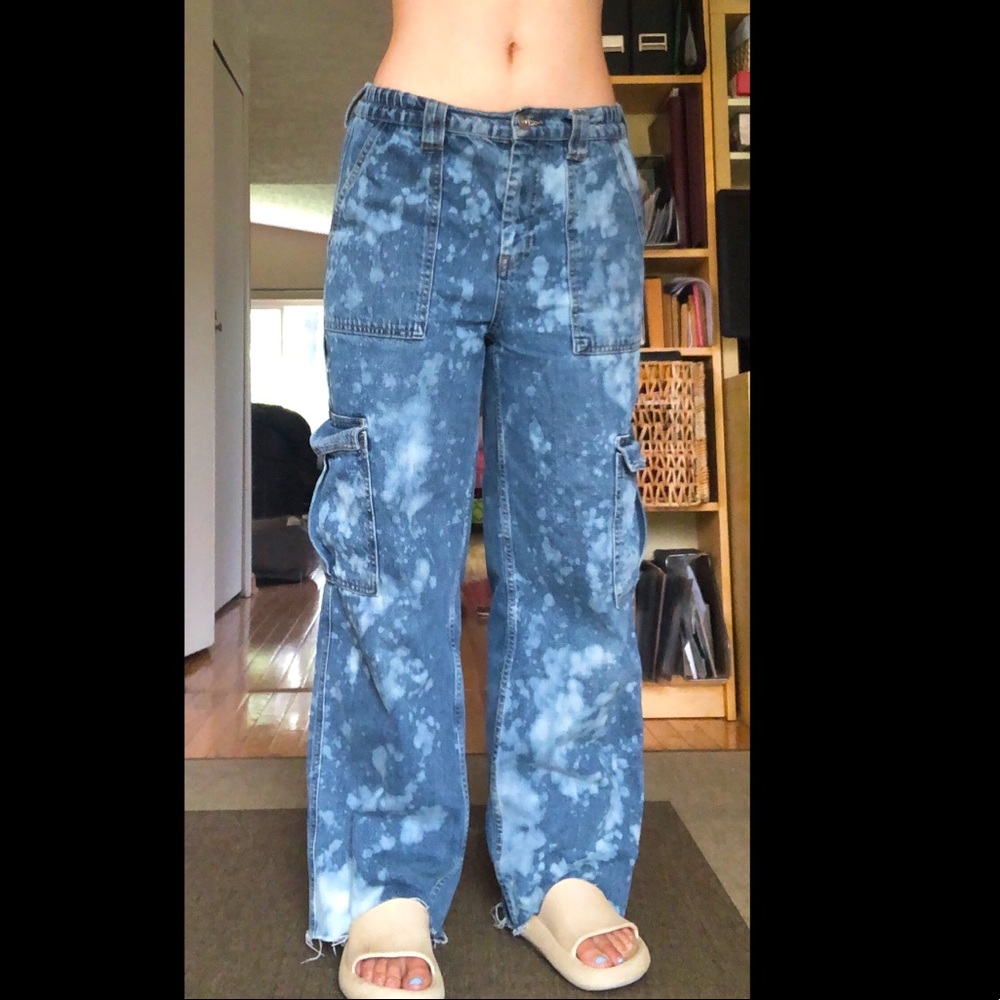 Baggy bleach dyed skate jeans - Picture 2 of 8